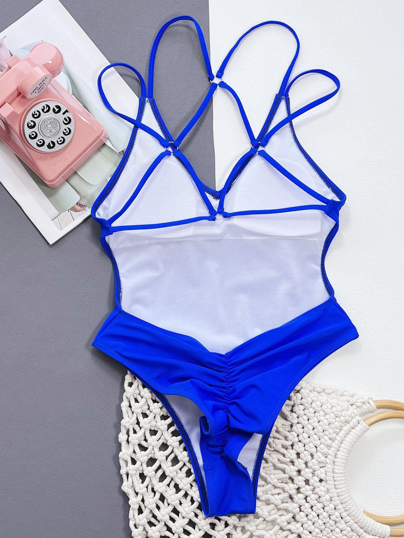 Sexy backless multi olor one piece Swimsuit - Picture 1 / S