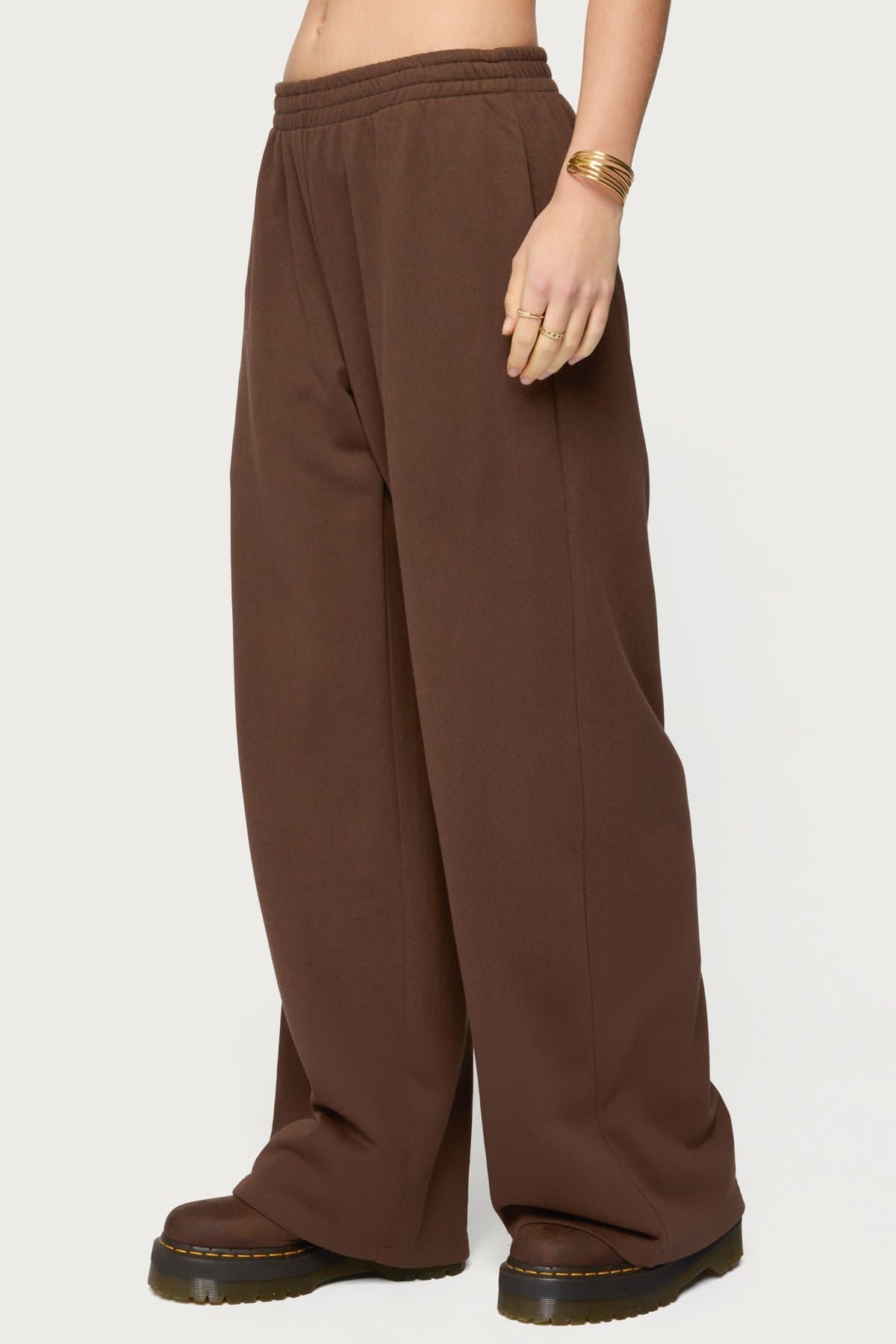 Binah Wide Leg Terry Sweatpants - Polyester Spandex French Terry