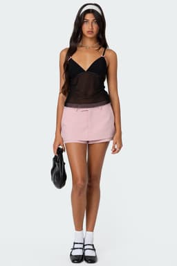 Sloan Mini Skort - Tailored Fit Polyester Rayon Spandex