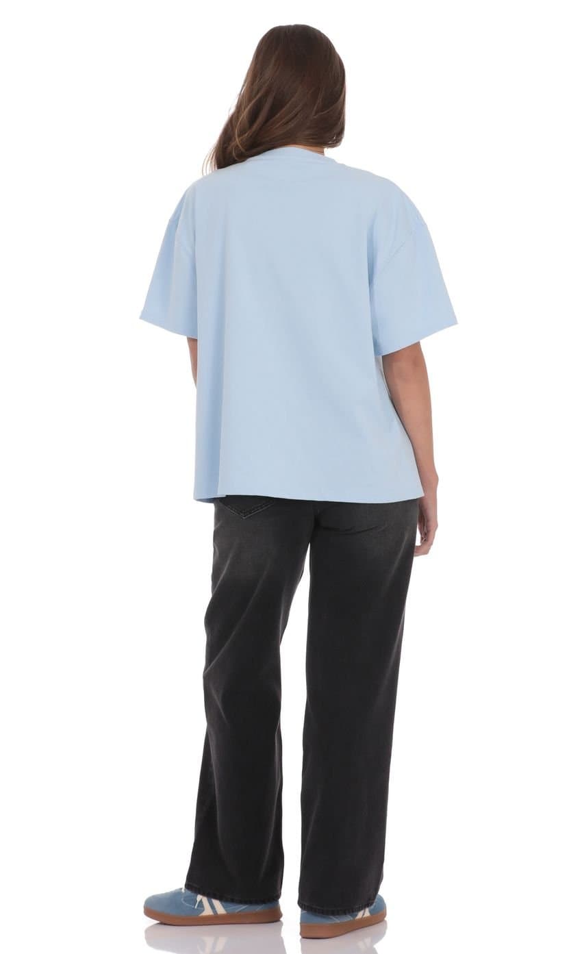 LA Graphic T-Shirt in Light Blue