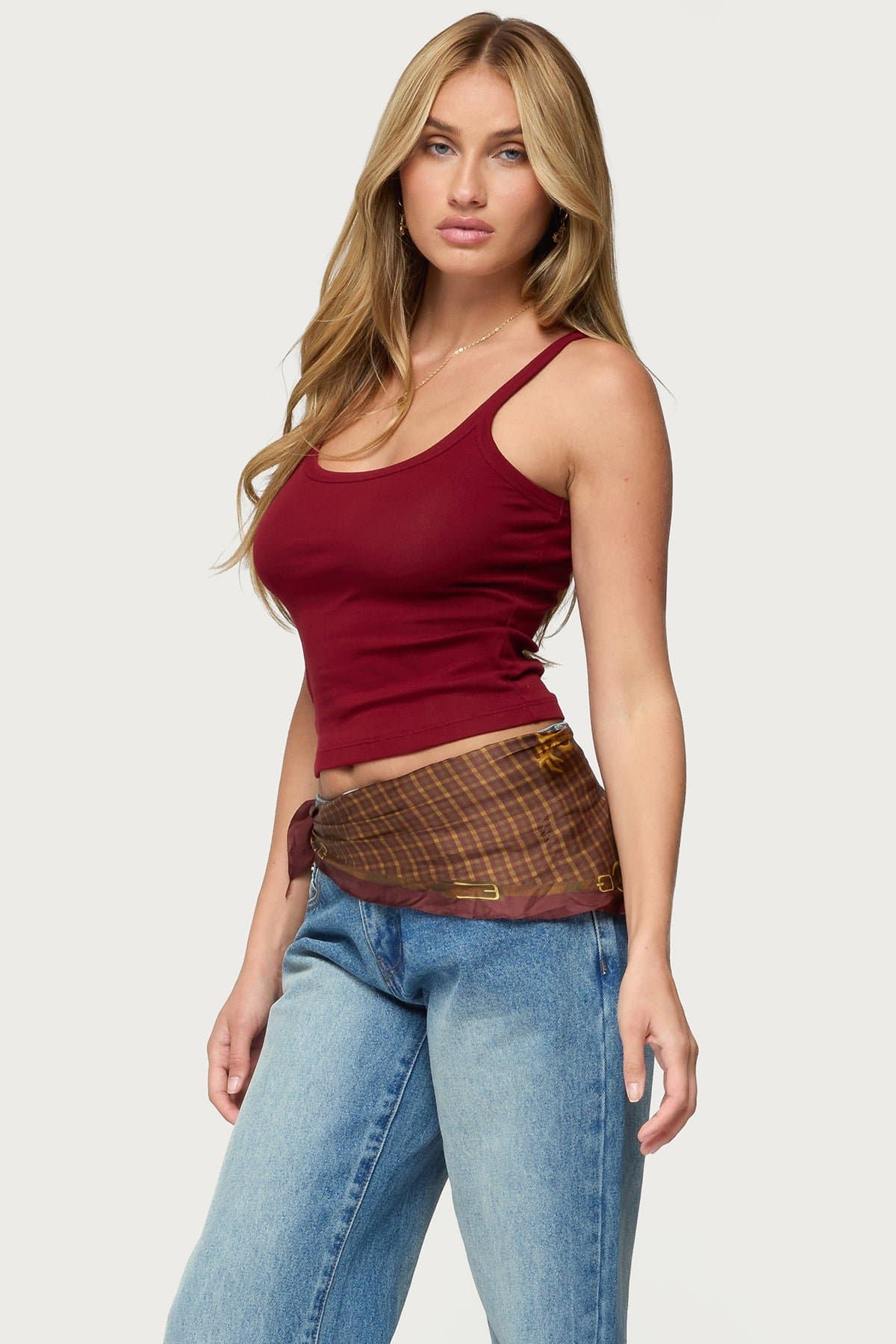 Basic Babe Tank Top Cotton Spandex Women's Top Small Size