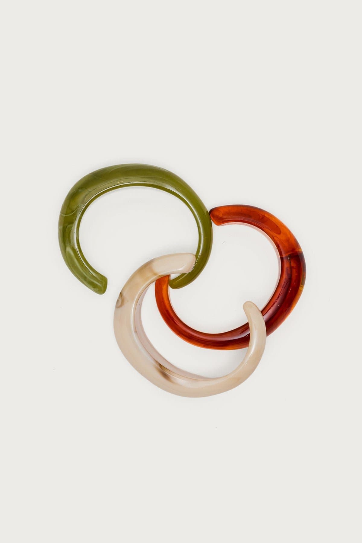 Chunky Statement Cuff Bracelet Pack of 3 Acrylic 3 Inch Length