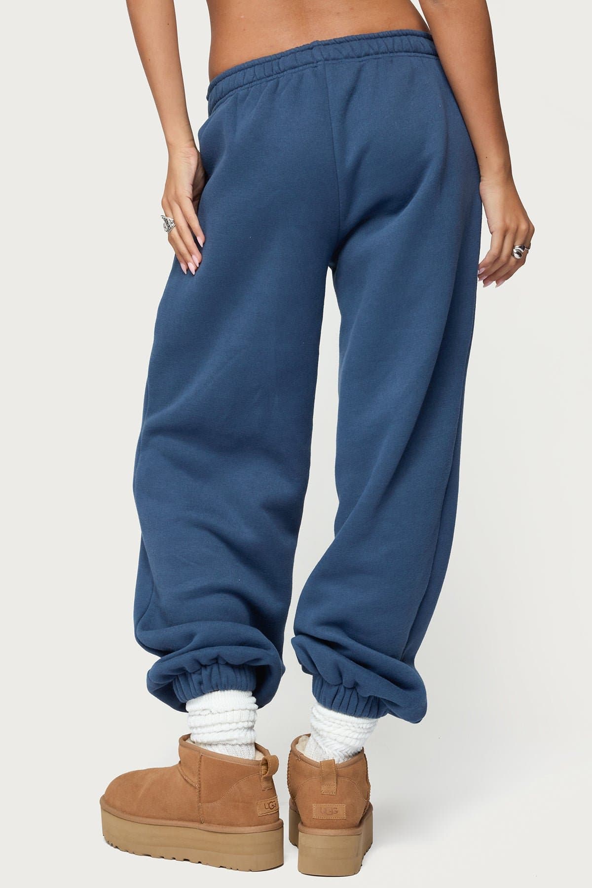 Lounge Edit Sweatpants with Elastic Waistband & Edikted Los Angeles Graphic