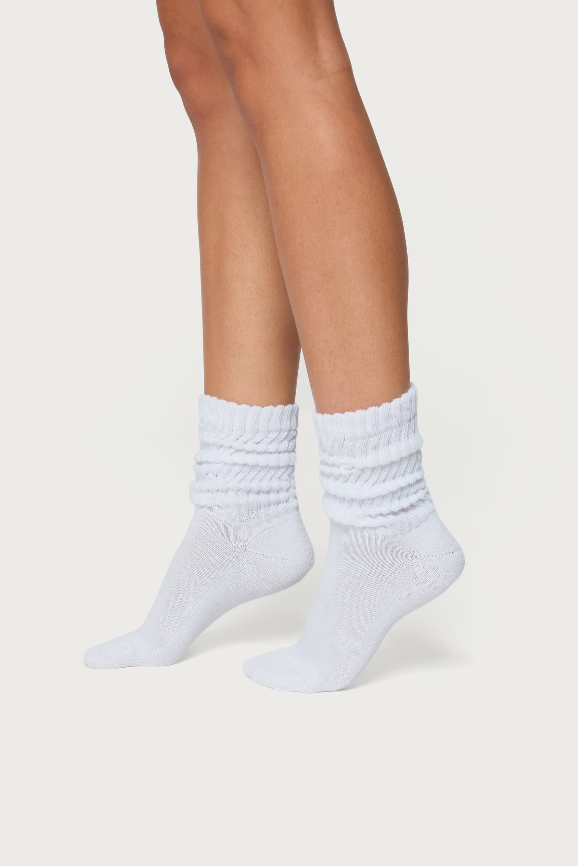 Scrunch Socks Ribbed Cotton Spandex Blend 13 Inch Length Unisex