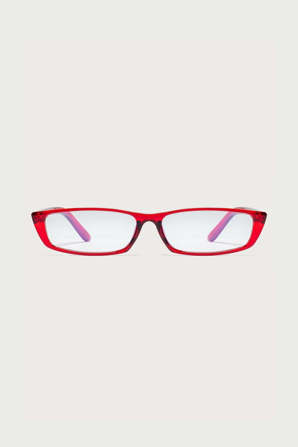 Blue Light Blocking Rectangle Glasses Polycarbonate Frame 5.2in Width