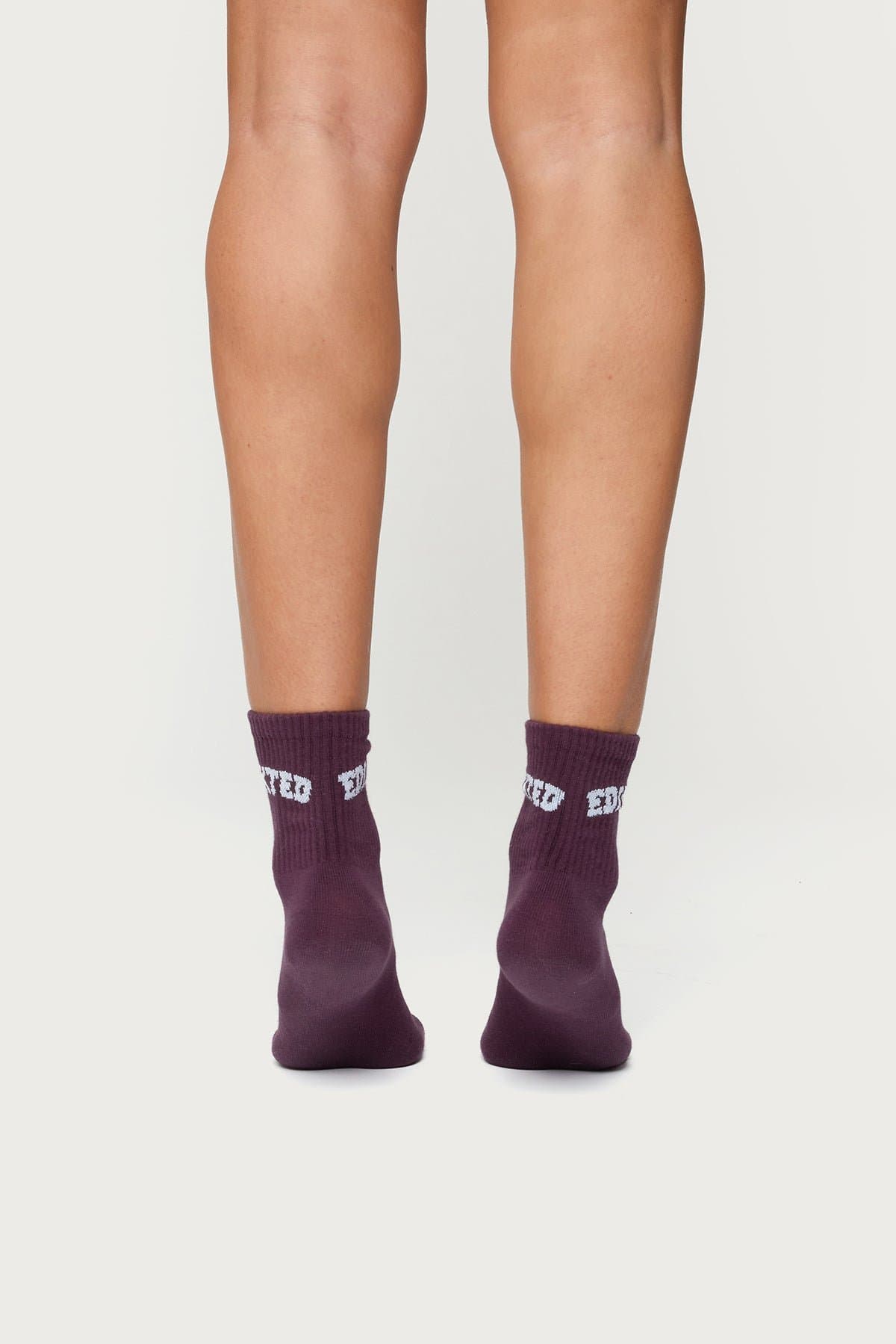 Edikted Ribbed Socks - Cotton Polyester Spandex Blend, 10.6 Inch Length