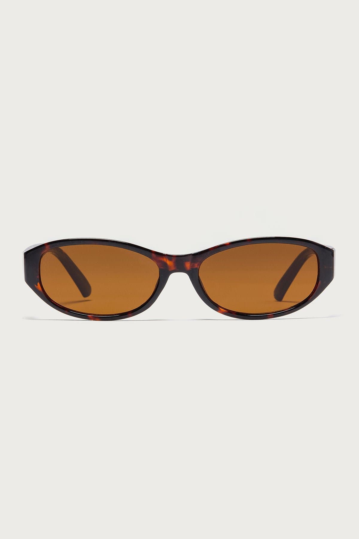 Lavinia Oval Sunglasses - Tortoise Polycarbonate UV Protected Lenses Frame Width 5.7in