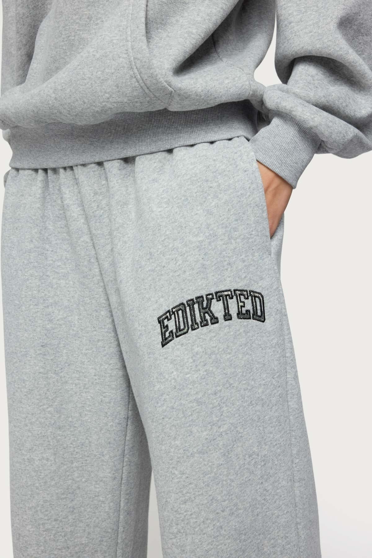 Camo Crush Edikted Sweatpants - Straight Leg Fit, Polyester Cotton, Camo Graphic Patch