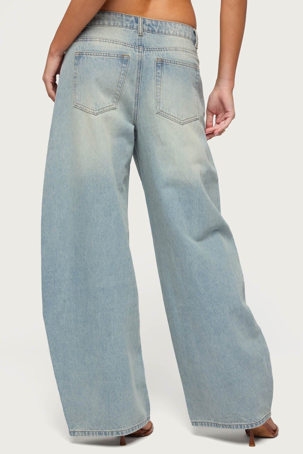 Ilara Low Rise Barrel Leg Jeans in Rigid 100% Cotton Denim Size S Inseam 29.9"