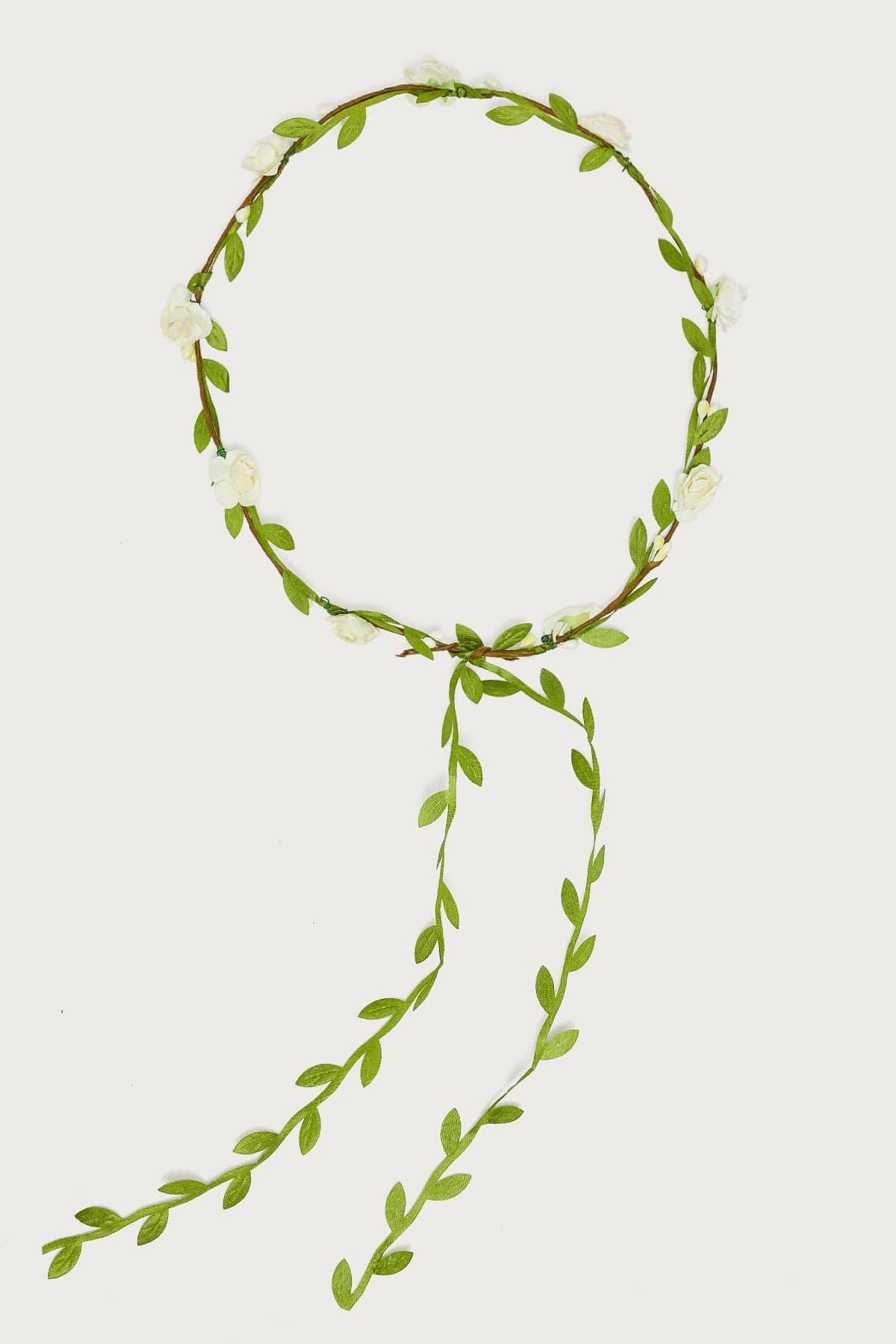 Rose Flower Crown - Polyester, Paper, Metal Headpiece, 7.5 Inch Length