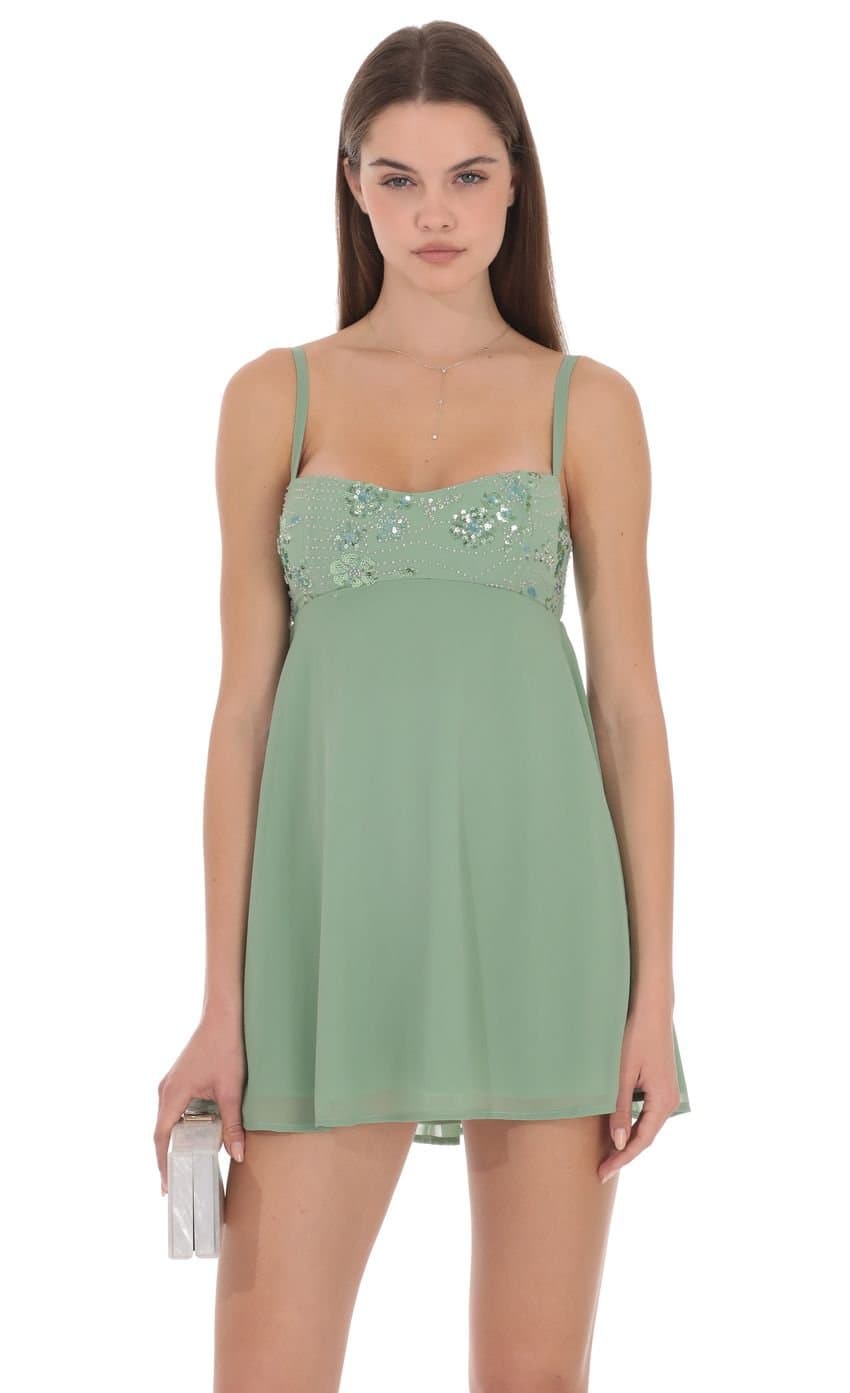 Ophelia Embellished Mini Dress