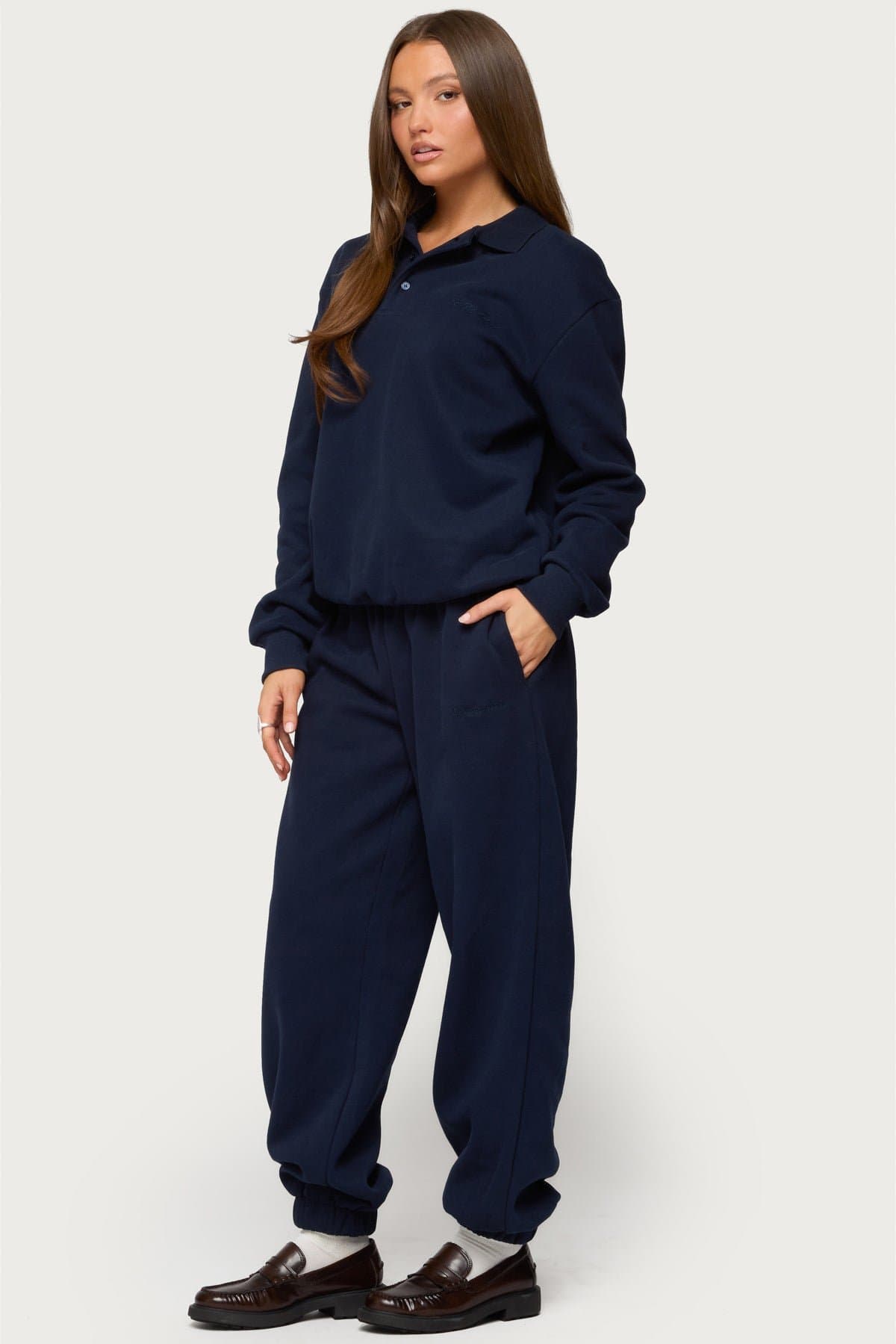 Jayce Edikted Embroidered Sweatpants - Polyester Cotton Matching Set