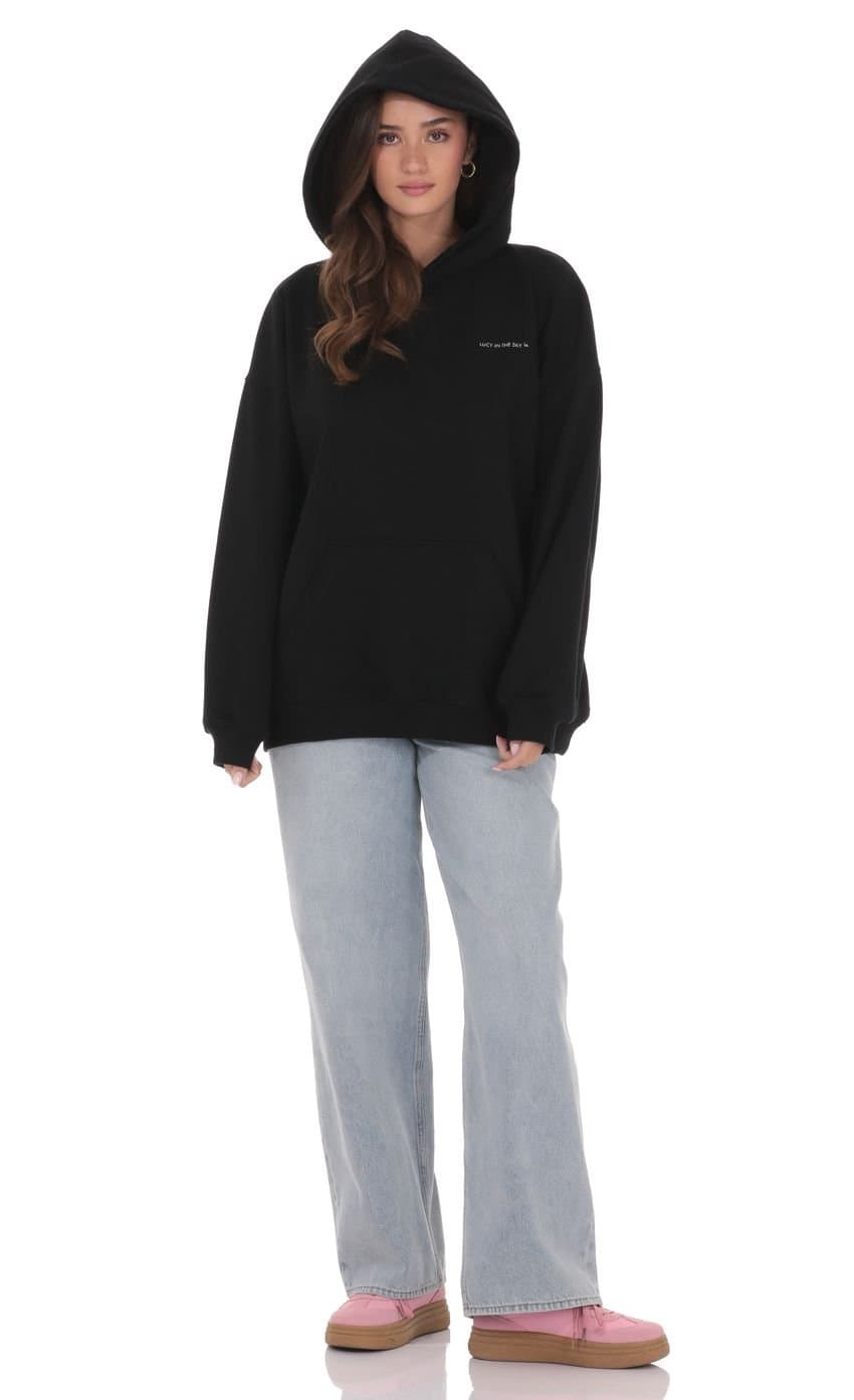 Los Angeles Oversized Hoodie in Black