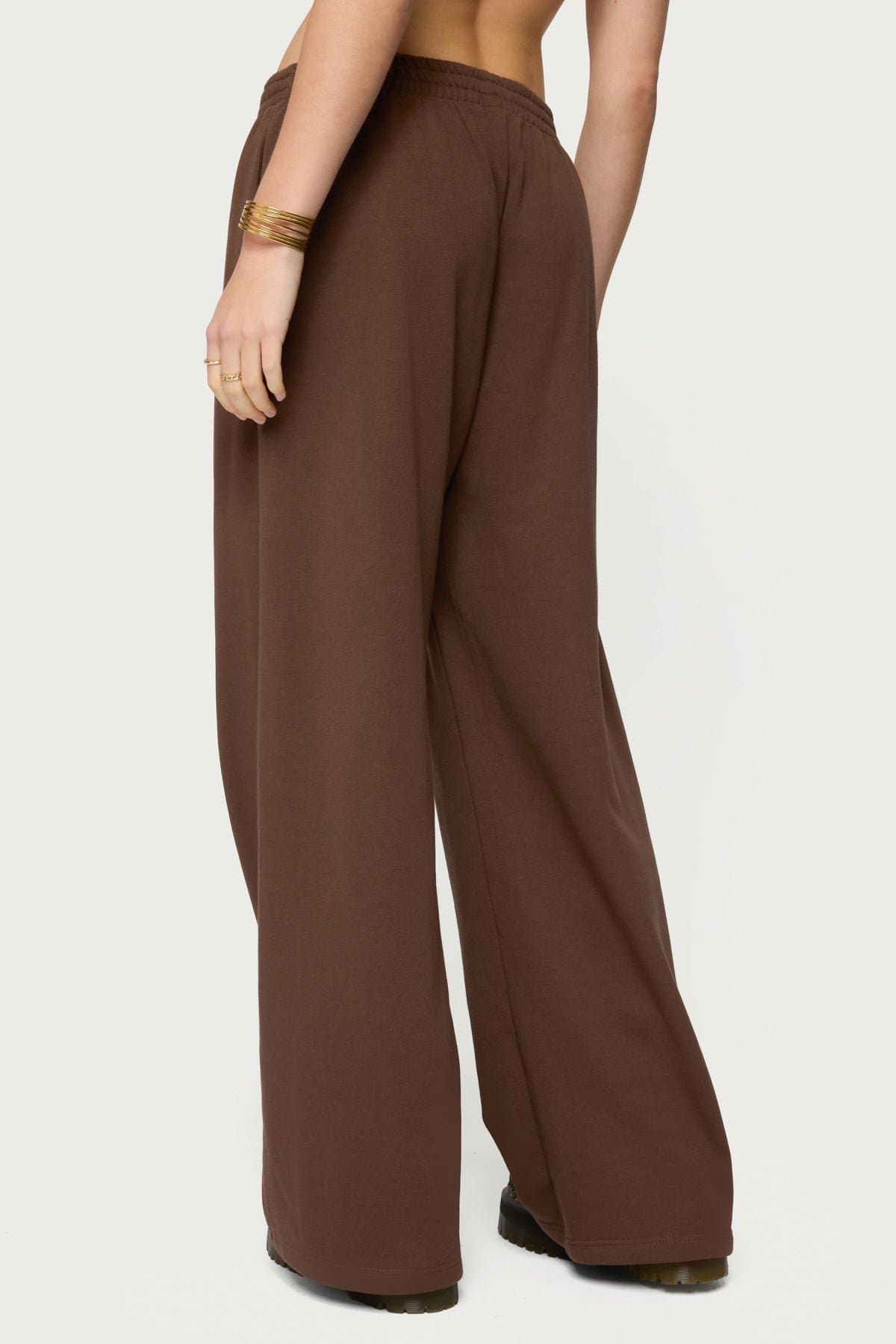 Binah Wide Leg Terry Sweatpants - Polyester Spandex French Terry