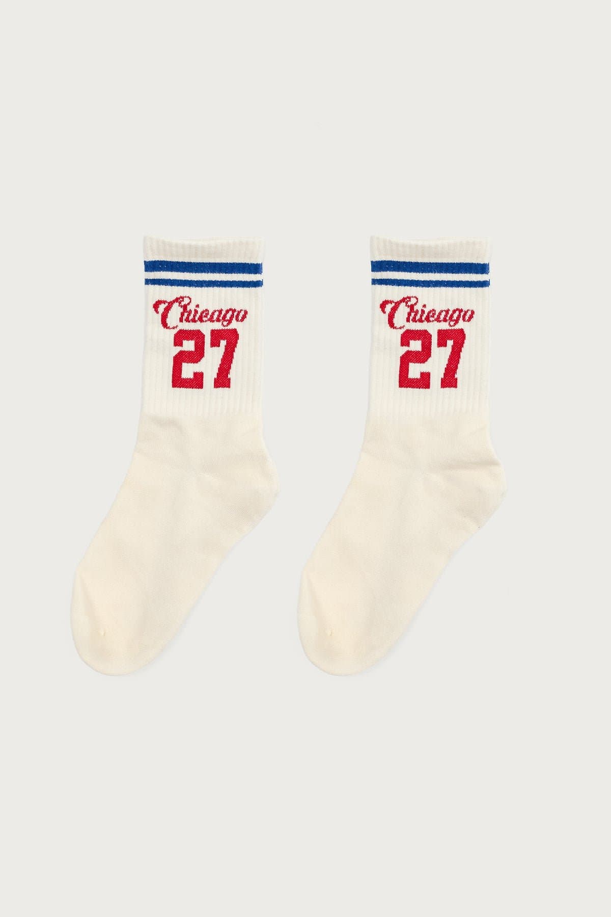 Chicago 27 Knit Socks - Cotton Polyester Spandex Blend, 11 Inch Length