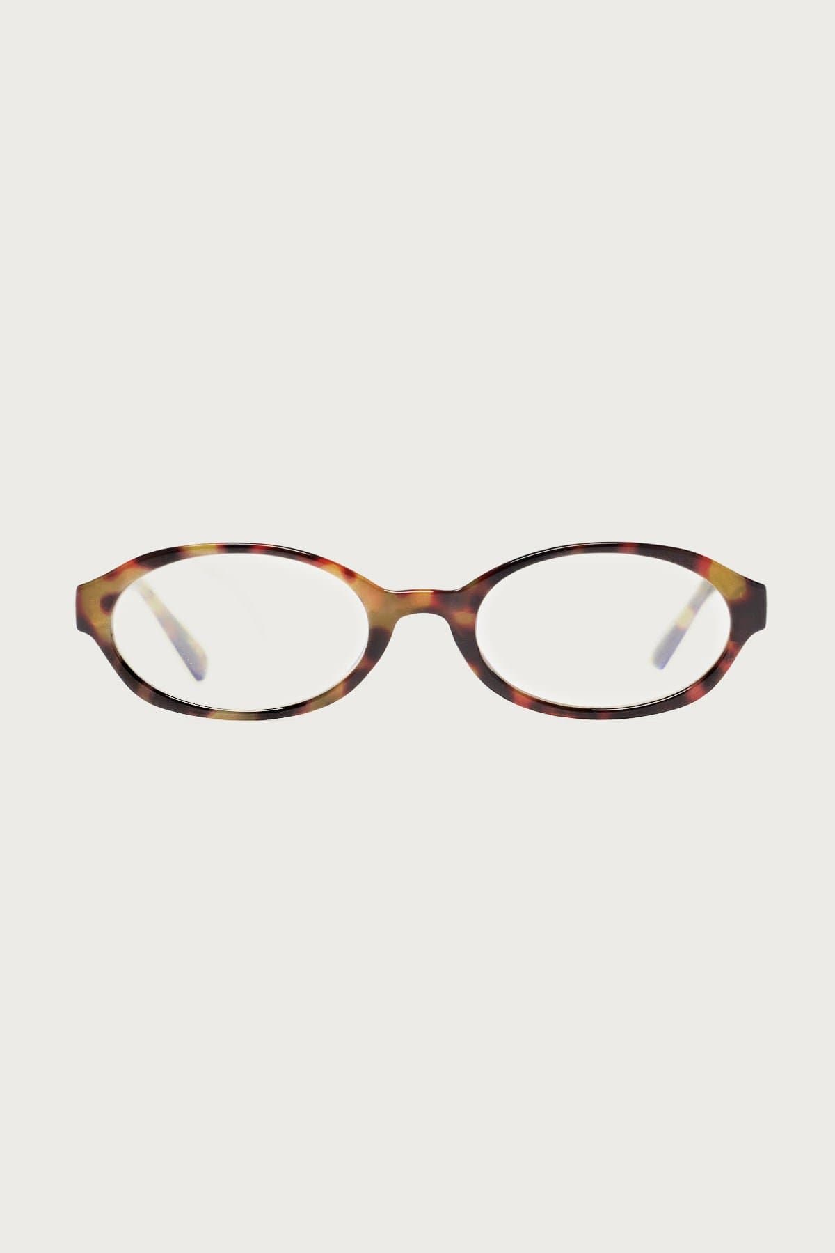 Kurstan Round Blue Light Glasses Tortoise Frame Polycarbonate Lenses 5.6in Width