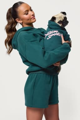 So Sporty Pet Hoodie - Edikted Sports Graphic, Polyester Cotton Blend, Sizes XS-L