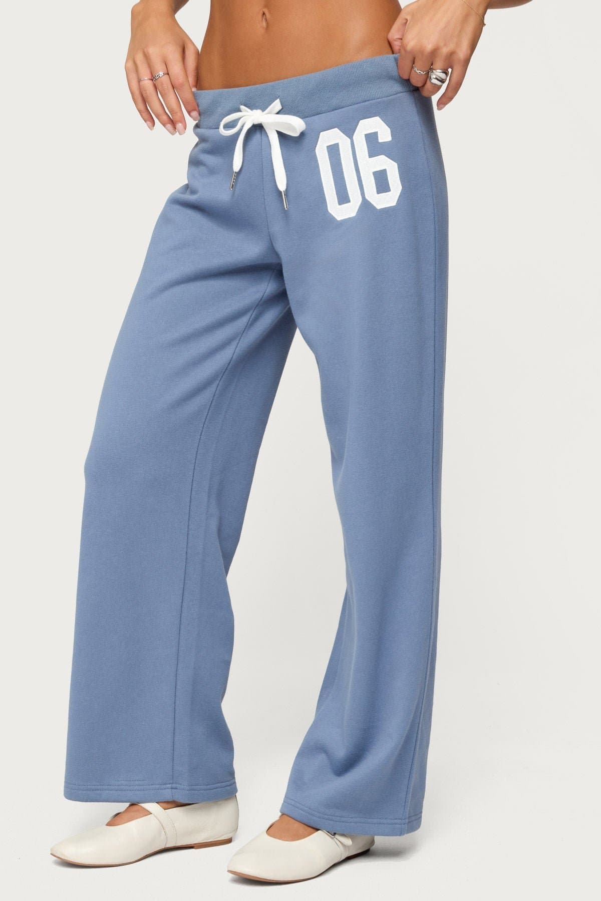 Petite 06 Sweatpants - Straight Leg Fit, Adjustable Tie Waist, Polyester Cotton
