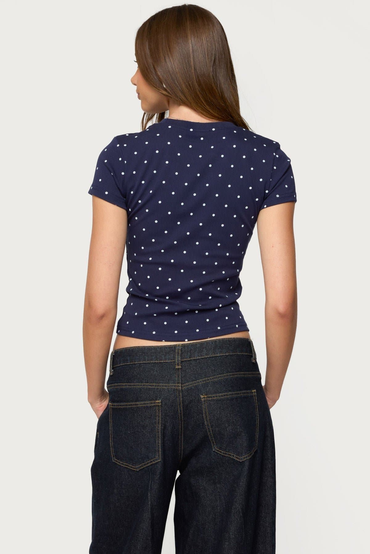 Lorenzo Polka Dot Print T-Shirt - Cotton Spandex Unisex