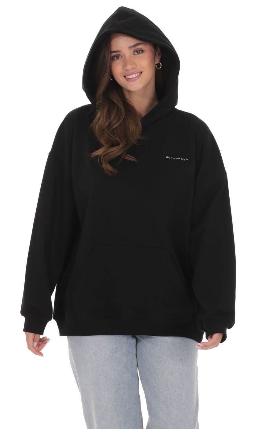 Los Angeles Oversized Hoodie in Black