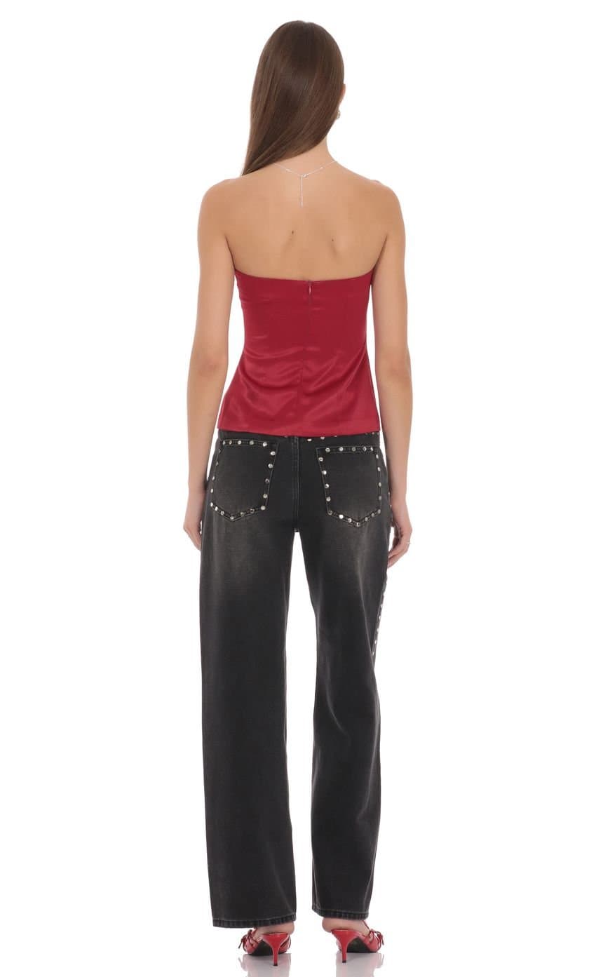 Anastasia Strapless Satin Top