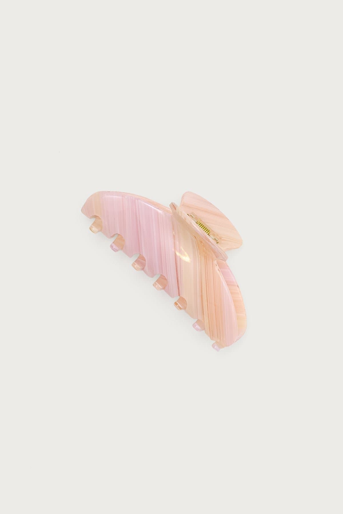 Striped Claw Clip Polyethylene Hair Clip 3.5 Inch Length
