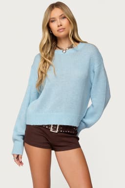 Kyrah Oversized Knit Sweater - Acrylic Fabric