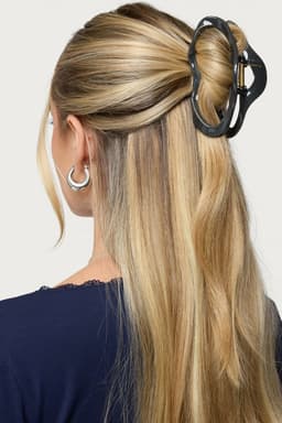 Abstract Claw Clip - 4.3 Inch Plastic Hair Clip