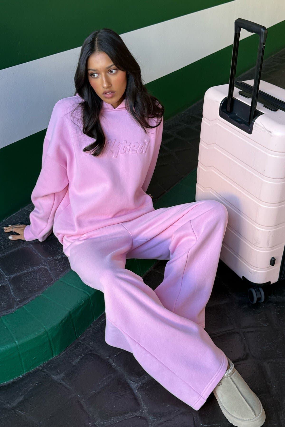 Totally Edikted Hoodie Unisex Embossed Graphic Polyester Cotton Blend