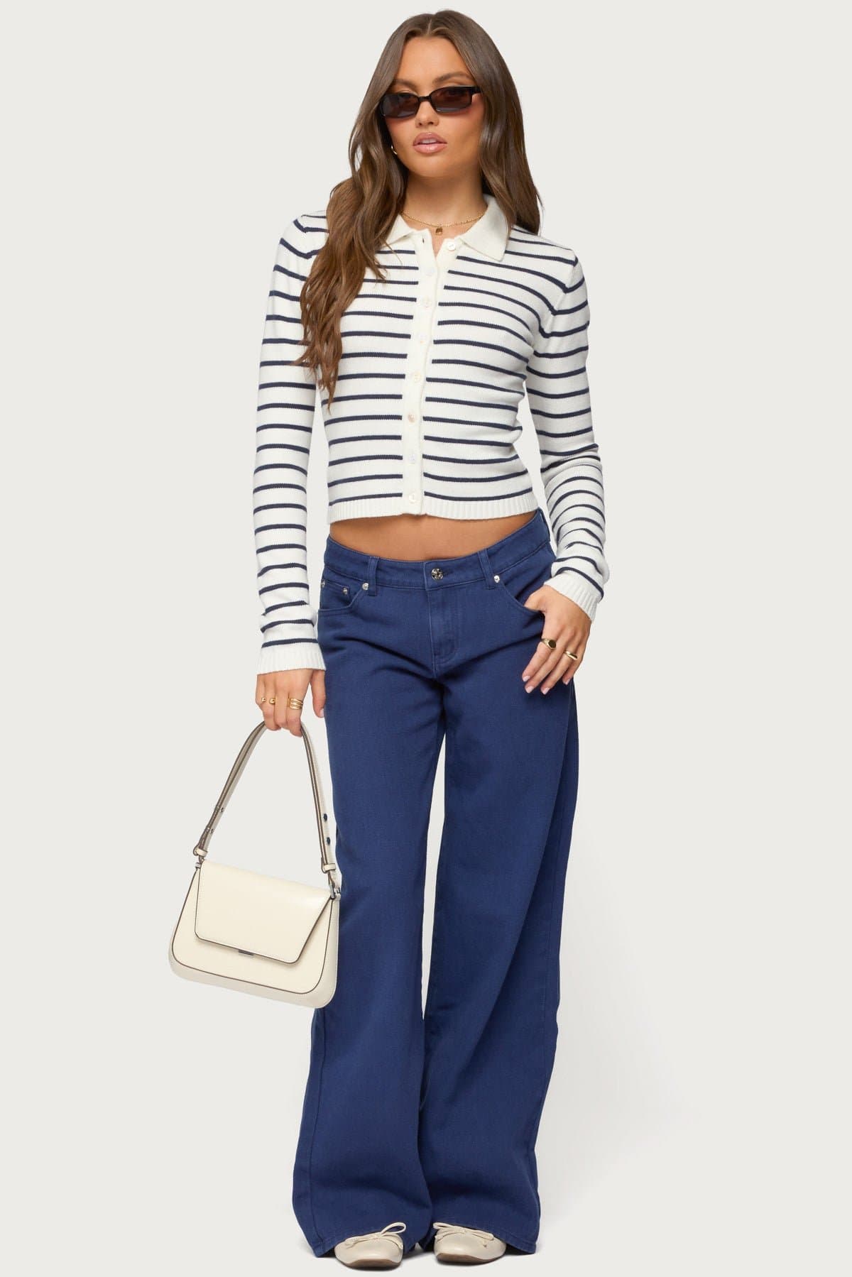 Daytime Low Rise Baggy Jeans - Rigid 100% Cotton Denim, Size S Inseam 31.5"