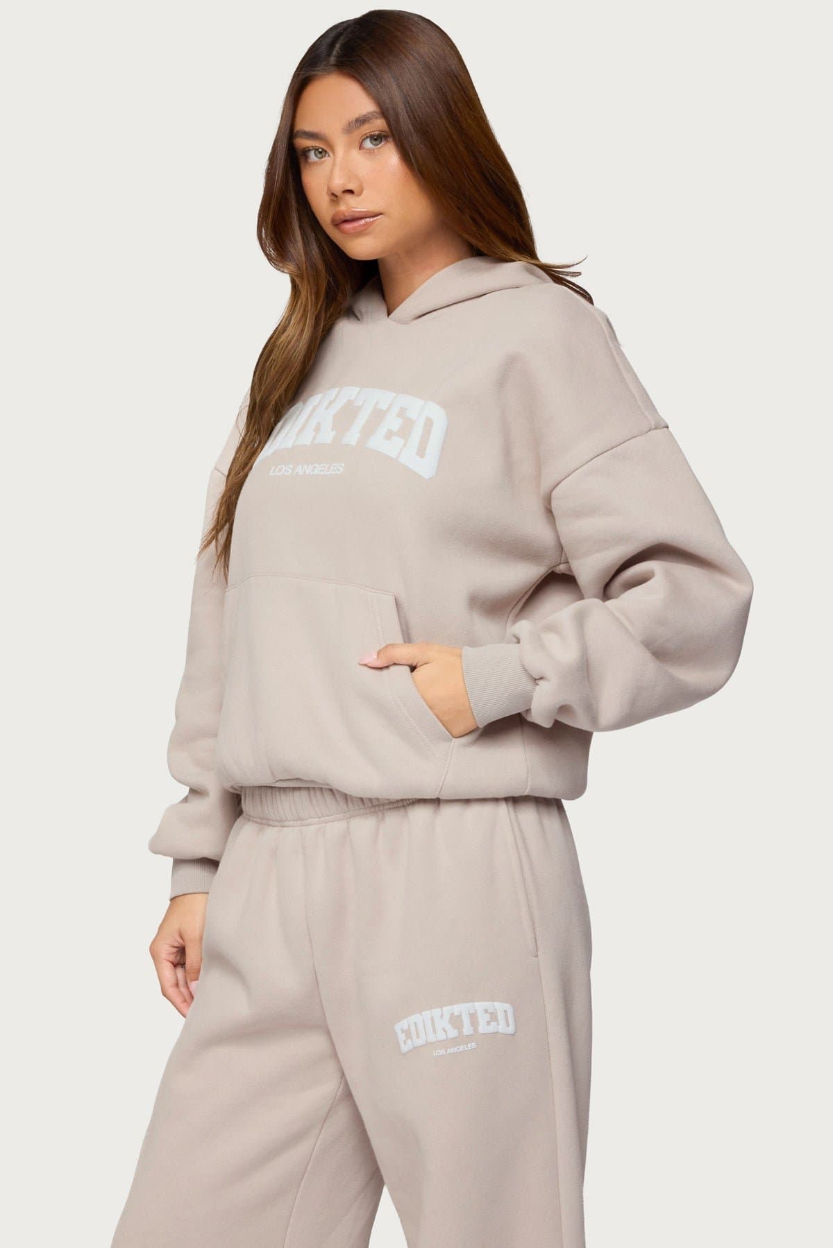 Edikted LA Graphic Hoodie - Polyester Cotton Matching Set