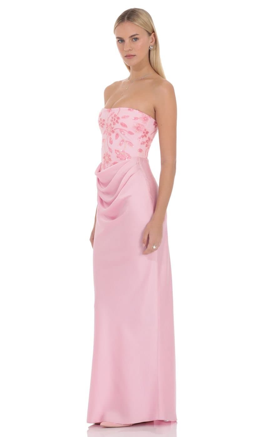 Elodie Embellished Strapless Maxi Dress