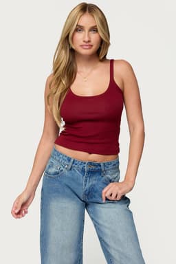 Basic Babe Tank Top Cotton Spandex Women's Top Small Size