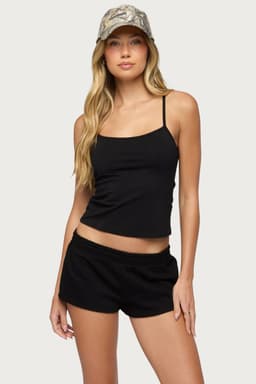 Cataleya Tank Top - Adjustable Straps Fitted Cotton Spandex