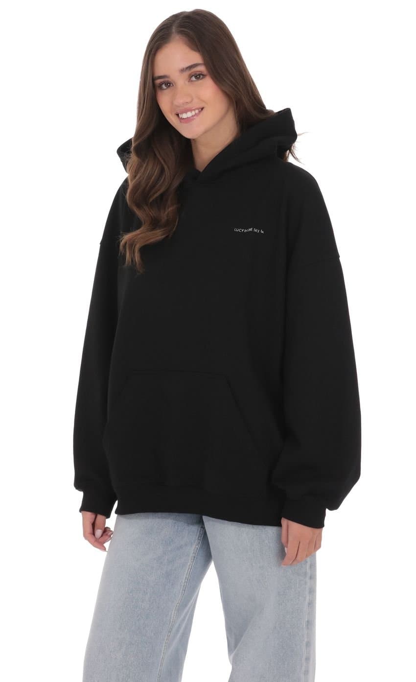 Los Angeles Oversized Hoodie in Black