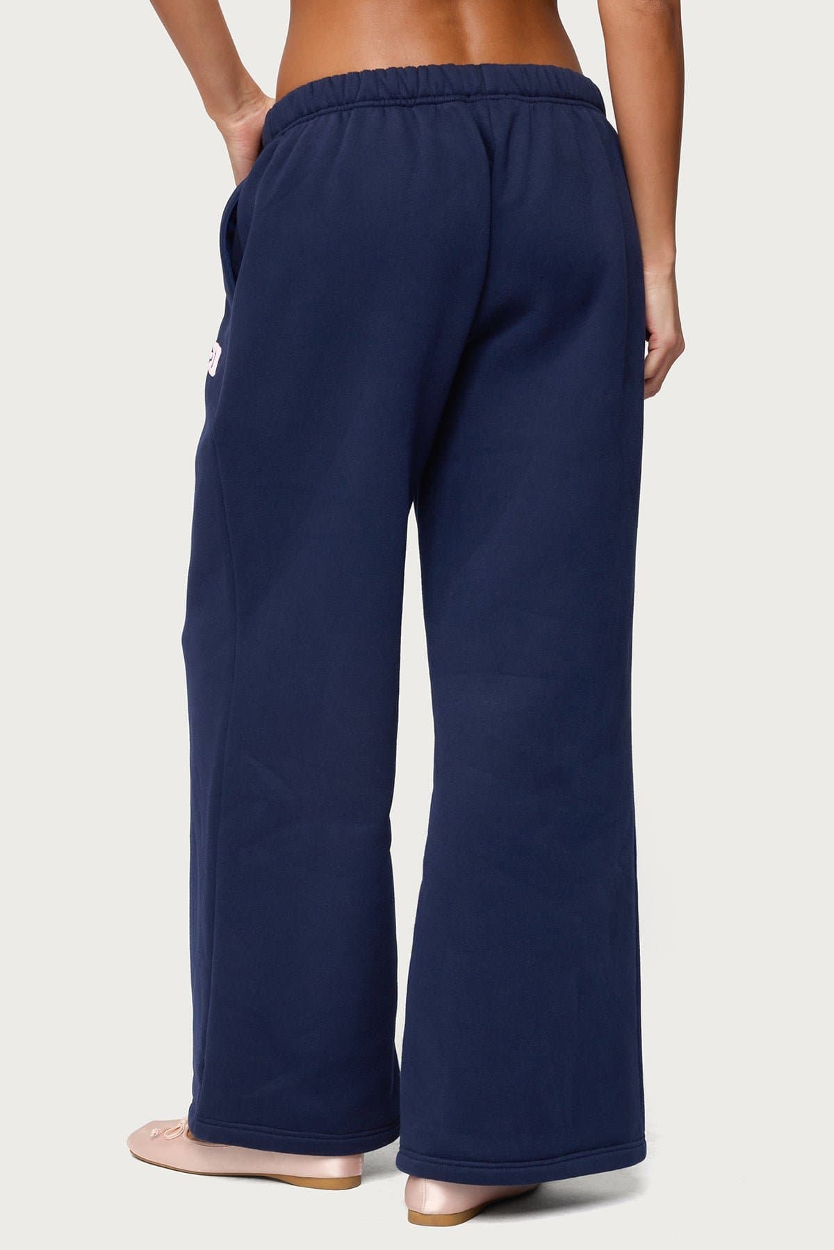 Edikted LA Sweatpants - Polyester Cotton Straight Leg with Elastic Waistband
