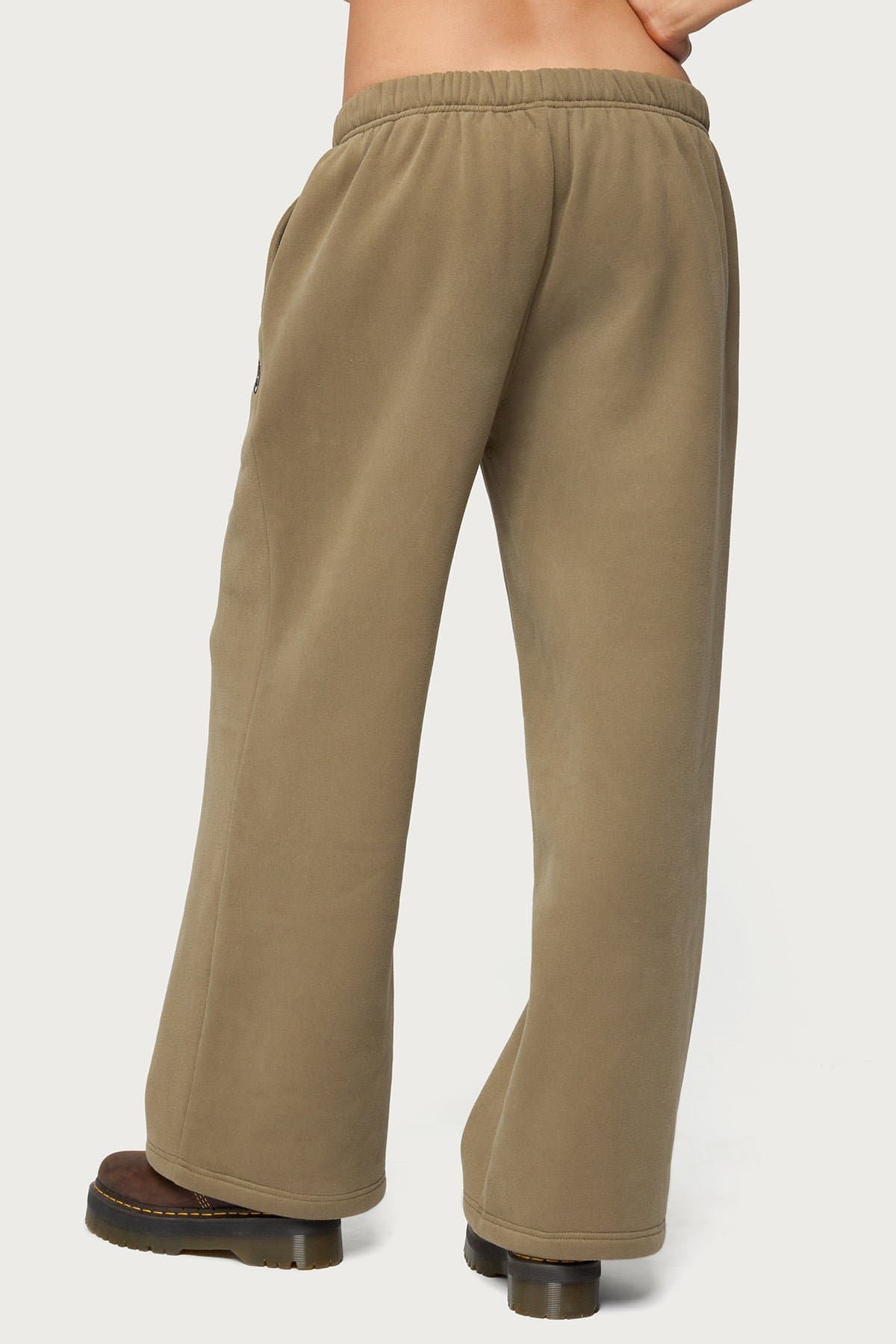 Camo Crush Edikted Sweatpants - Straight Leg Fit, Polyester Cotton, Camo Graphic Patch