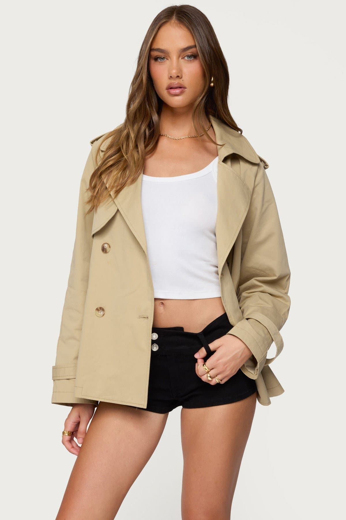 Tobie Raglan Trench Jacket - 100% Cotton Unisex