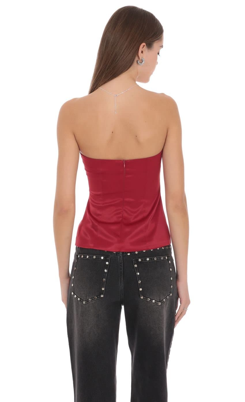 Anastasia Strapless Satin Top