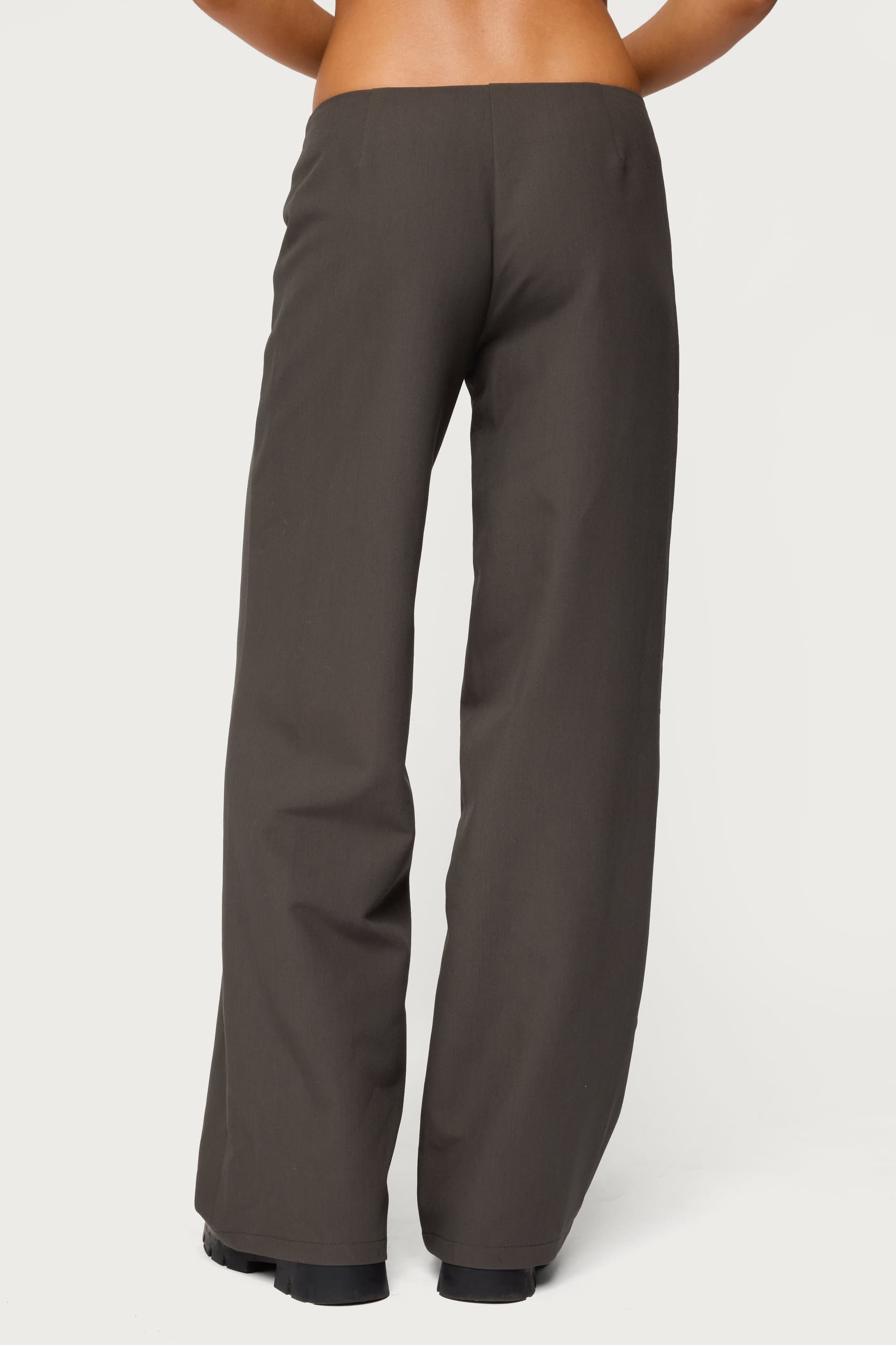 Raphael Tie Belt Pants - Polyester Rayon Spandex, Metal Ring Detail, Size S Inseam 32.3in