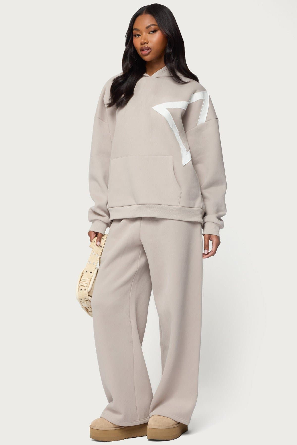 Starly Oversized Hoodie - Polyester Cotton Blend with Large Star Patch