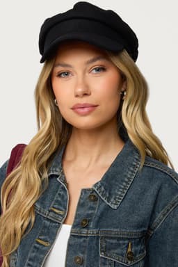 Baker Boy Hat Polyester Cotton Blend 10.2x7.7 Inches