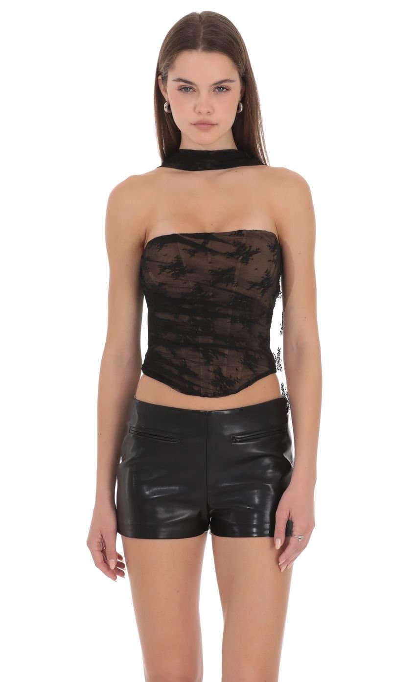 Amalia Faux Leather Shorts