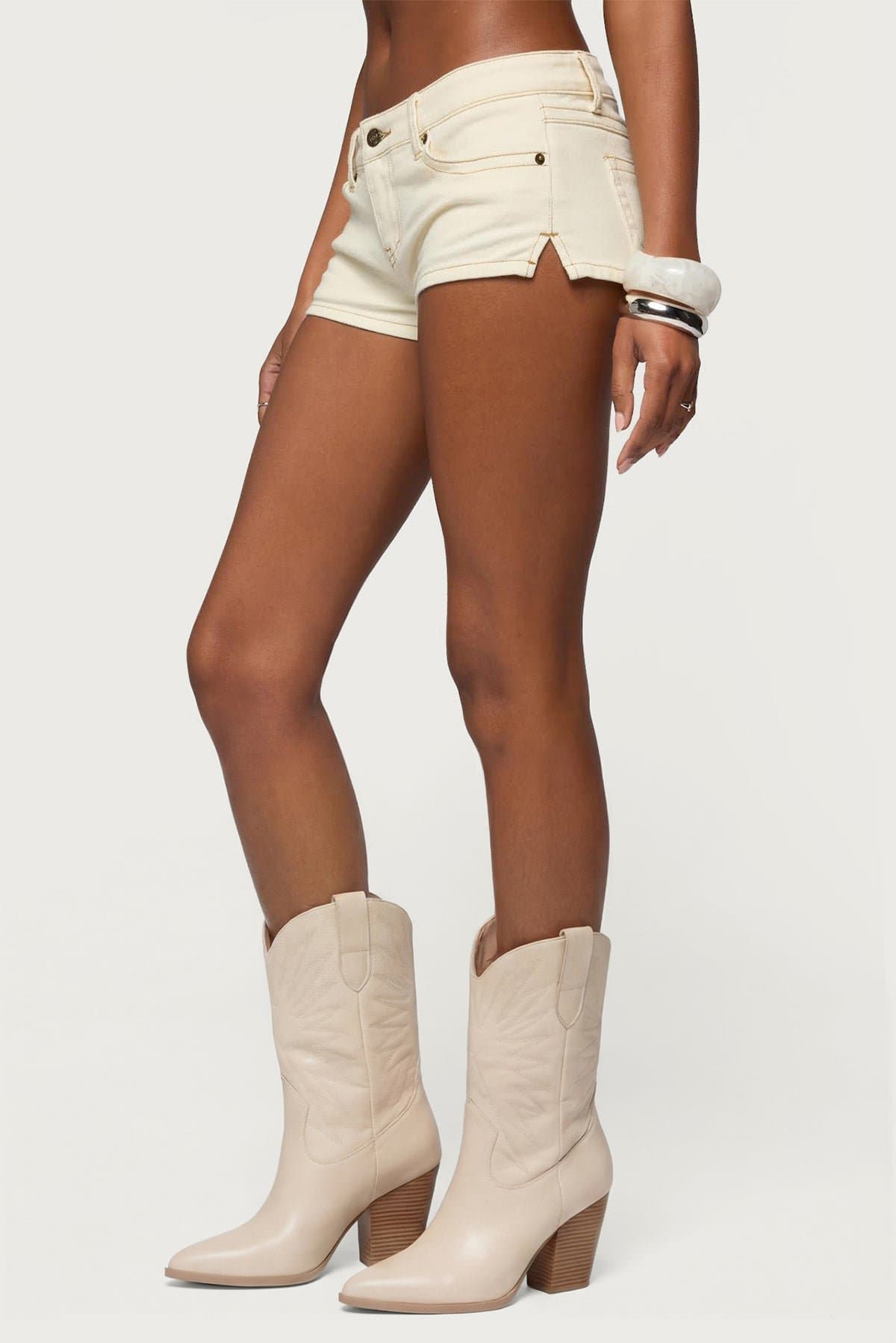 Jagger Low Rise Denim Shorts - Stretchy Cotton Spandex, 1.6" Inseam Size S