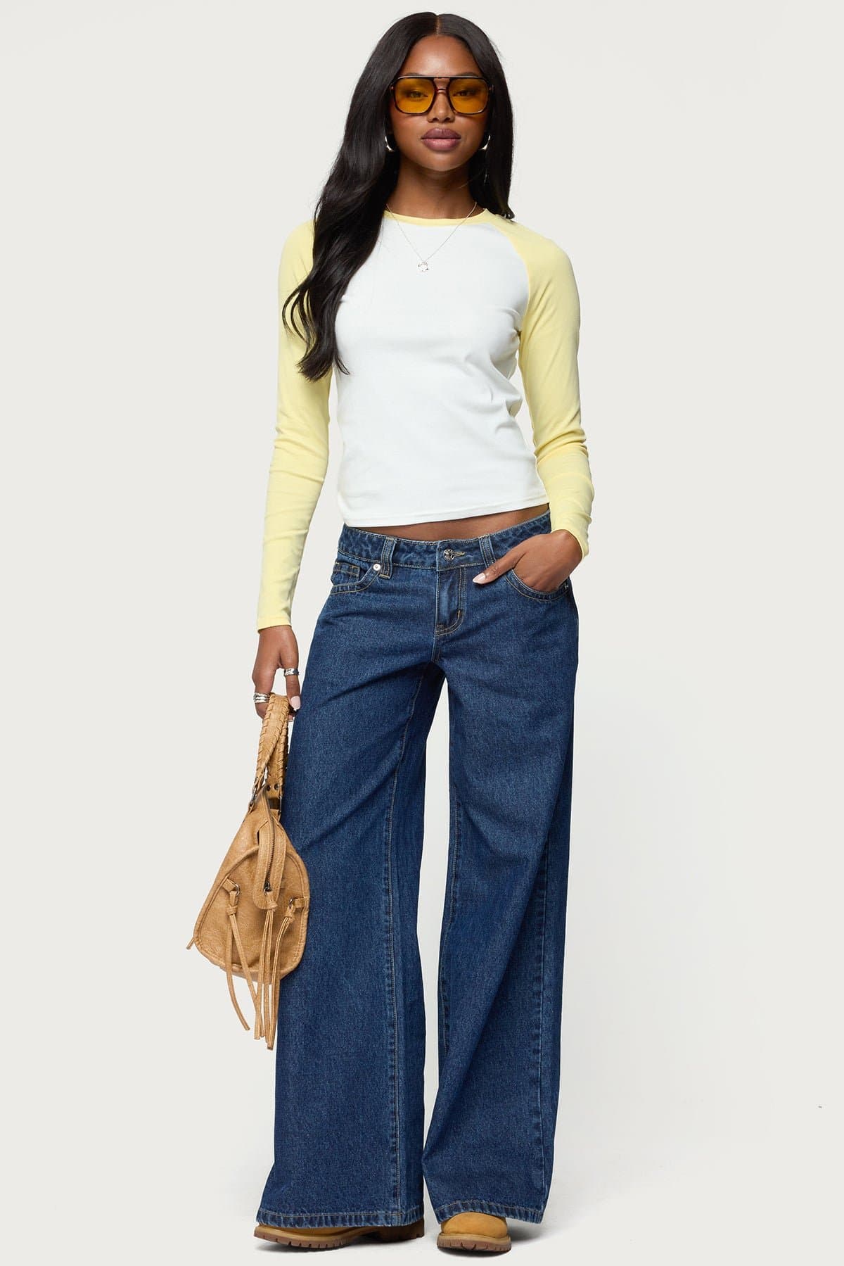 Tommi Raglan Long Sleeve T-Shirt - Cotton Spandex Unisex