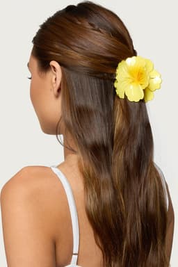 Hibiscus Flower Claw Clip - 3 Inch Plastic Hair Clip