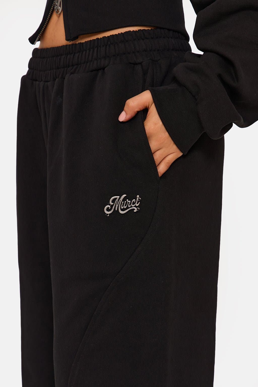 MUSE Jogger Black Straight Leg 450 GSM Cotton Loopback