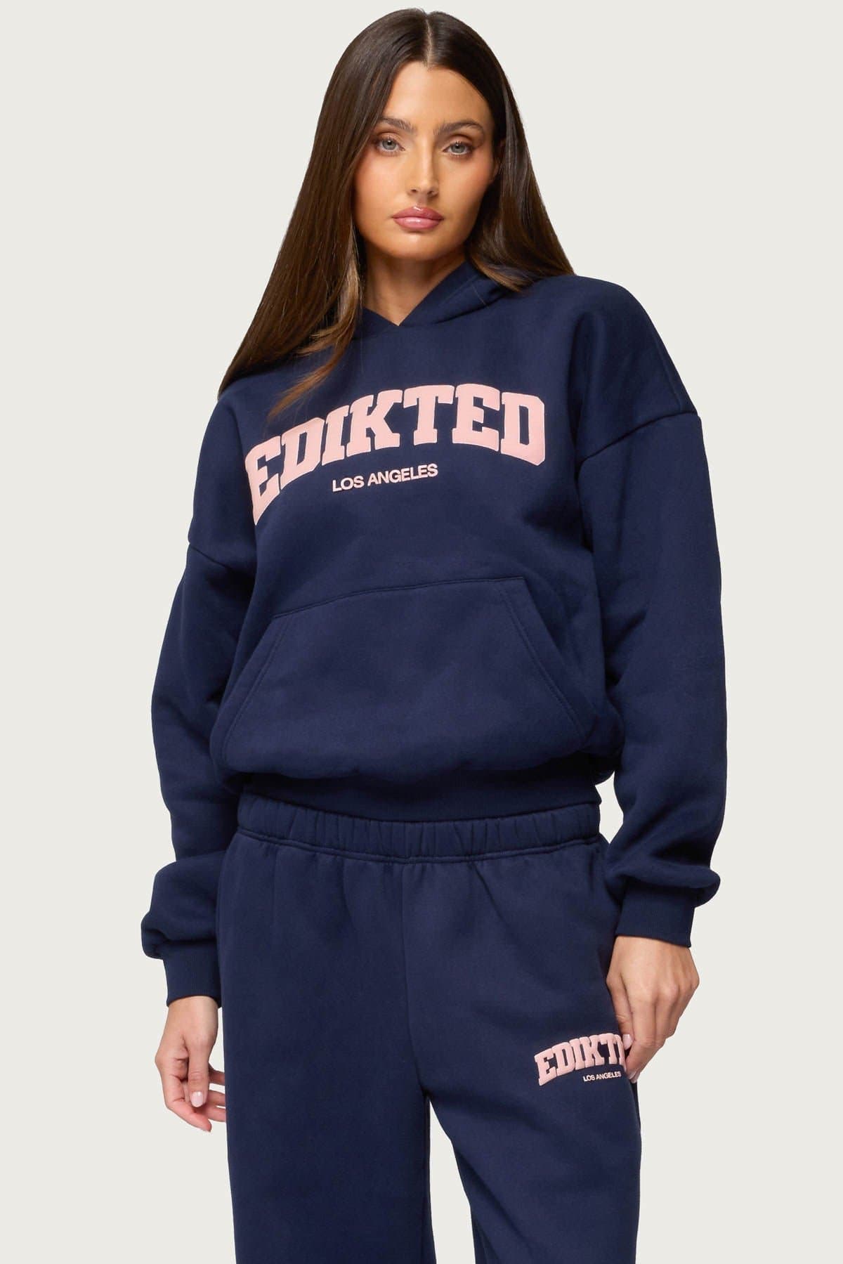 Edikted LA Graphic Hoodie - Polyester Cotton Matching Set