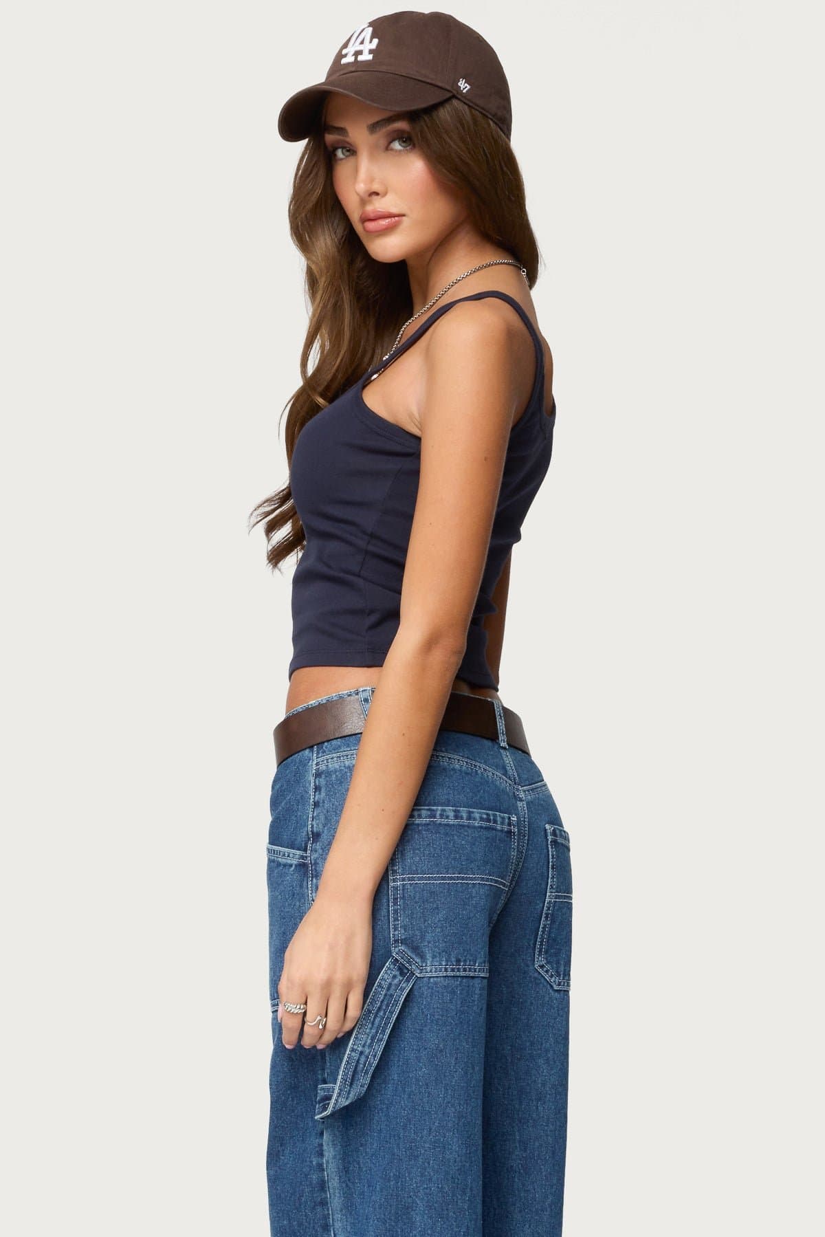 Basic Babe Tank Top - Cotton Spandex Women's Top