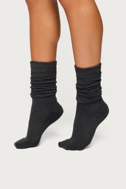 Slouchy Scrunch Socks - Cotton Spandex Blend, 20.1 Inch Length